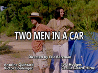 2 men in a car